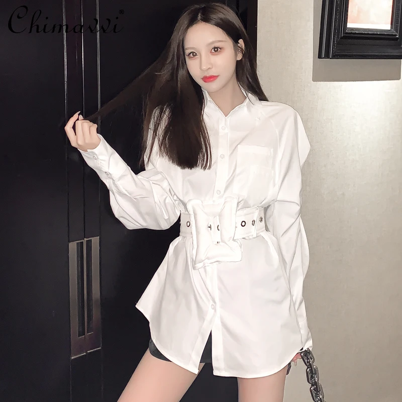 2021 Early Autumn Korean Style Loose Black Blouses Women Long Sleeve Long Sleeve Button Up Shirt Lady Casual Vintage Top
2021 Early Autumn Korean Style Loose Black Blouses Women Long Sleeve Long Sleeve Button Up Shirt Lady Casual Vintage Top