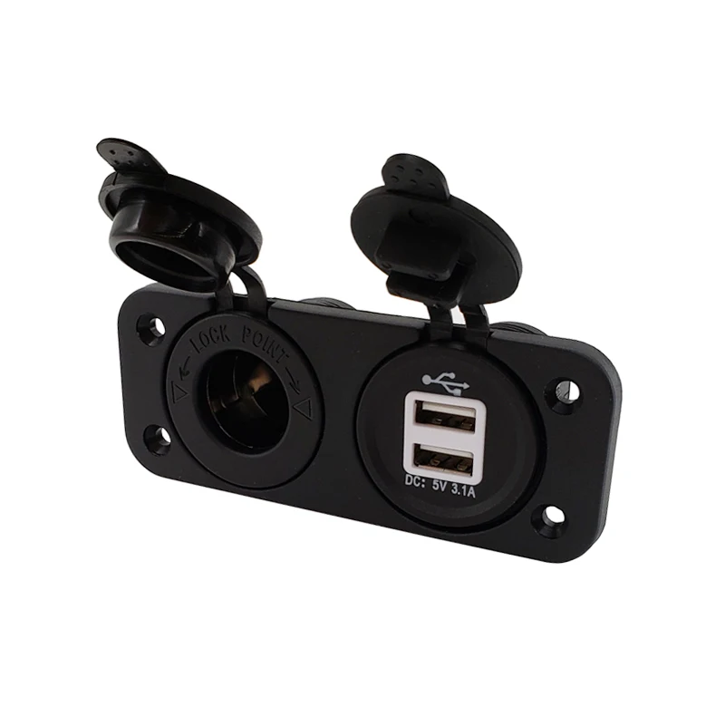 Автомобильное зарядное устройство с двумя USB портами Разветвитель Прикуривателя