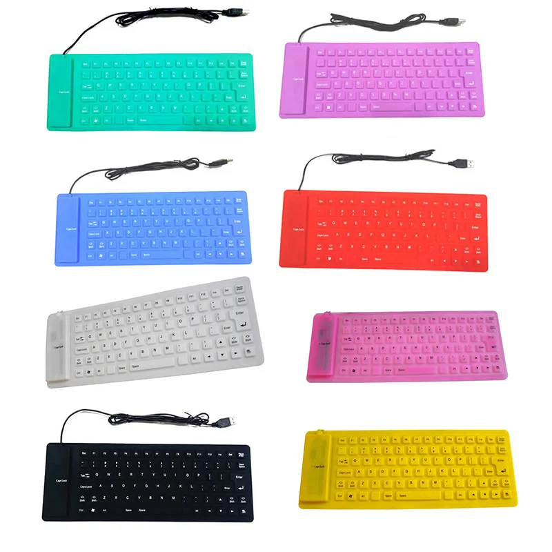 85 Keys Portable Mini USB Keyboard Flexible Waterproof Soft Silicone Gaming Keyboard Tablet Foldable Computer Keyboard Laptop
85 Keys Portable Mini USB Keyboard Flexible Waterproof Soft Silicone Gaming Keyboard Tablet Foldable Computer Keyboard Laptop
