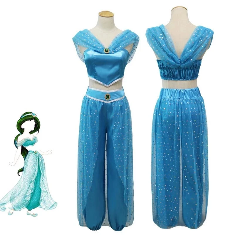 Aladdin Jasmine Cosplay Costume Adult Women Girls Halloween Party Dress Jasmine Costume Sets Jasmine Princess fancy Costume
Aladdin Jasmine Cosplay Costume Adult Women Girls Halloween Party Dress Jasmine Costume Sets Jasmine Princess fancy Costume