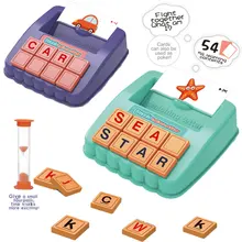 2In1 Alphabe Matching Spelling English Writing Word Memory Card Poker Board Game Learning Machine Educational Toys for Children