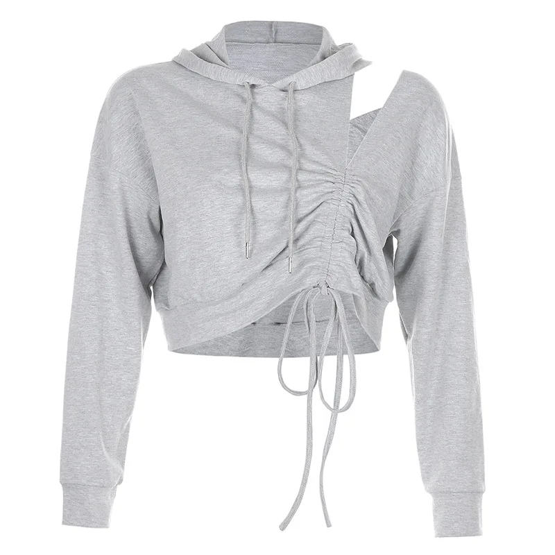 WANYUCL 2020 autumn and winter new European style beauty design strapless pleated loose solid color hooded top women
WANYUCL 2020 autumn and winter new European style beauty design strapless pleated loose solid color hooded top women