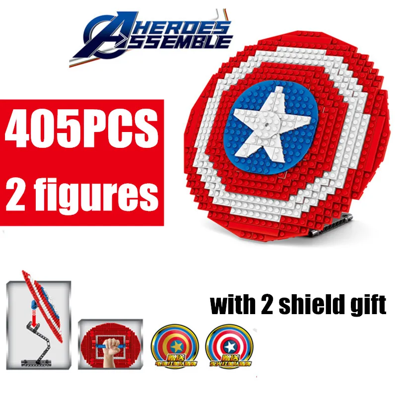 Disney Toys Avengers Iron Man Weapon Building Block Super Heroes Raytheon Hammer Brick Captain US Shield Toys For Children Gifts
Disney Toys Avengers Iron Man Weapon Building Block Super Heroes Raytheon Hammer Brick Captain US Shield Toys For Children Gifts