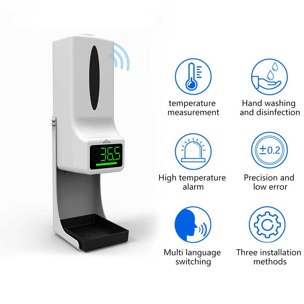 

2021 автоматический дозатор жидкого мыла с умным датчиком, цифровой Бесконтактный инфракрасный термометр для мытья рук