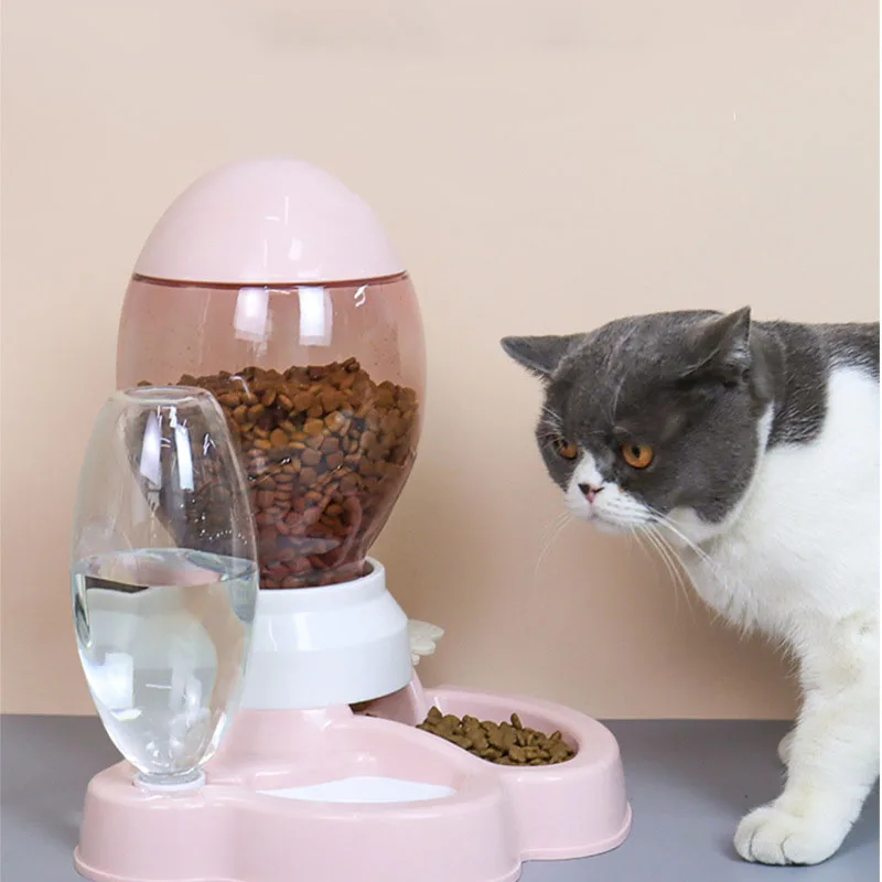 Pet bowl Double Cat Bowl Automatic Feeder with Water Dispenser Double Bowl Drinking Raised Stand Dish Bowls with Pet Supplies
Pet bowl Double Cat Bowl Automatic Feeder with Water Dispenser Double Bowl Drinking Raised Stand Dish Bowls with Pet Supplies