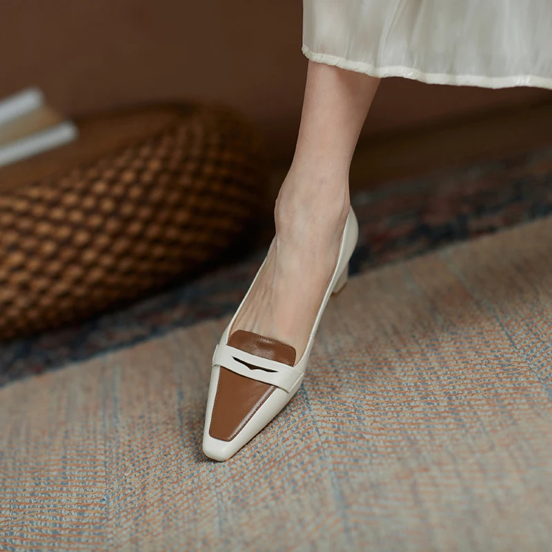 Spring Women Pumps Elegant Lady Genuine Leather Pointed Toe Party Shoes Woman Wine Red Brown Mixed Colors High Square Heels M017
Spring Women Pumps Elegant Lady Genuine Leather Pointed Toe Party Shoes Woman Wine Red Brown Mixed Colors High Square Heels M017