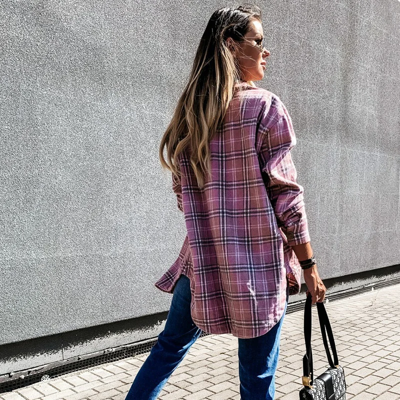 Autumn Spring Long Plaid Shirt Women Casual White Long Sleeve Pocket Button Up Collared Shirt Top Clothes Fashion New 2020 Fall
Autumn Spring Long Plaid Shirt Women Casual White Long Sleeve Pocket Button Up Collared Shirt Top Clothes Fashion New 2020 Fall