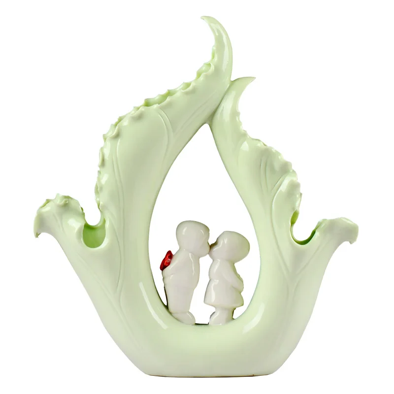 Modern Simple Imitation Jade Lotus Leaf Art Flower Vase Couples Floral Organ Ceramic Crafts Home Decorations Desktop R3110
Modern Simple Imitation Jade Lotus Leaf Art Flower Vase Couples Floral Organ Ceramic Crafts Home Decorations Desktop R3110