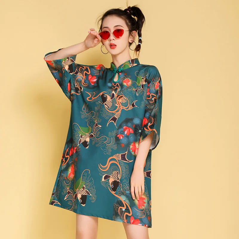 Fashion Japanese Ukiyoe Print Party Qipao Dress Women Chinese Style Retro Printed Cheongsam Girl Cute Casual Harajuku Streetwear
Fashion Japanese Ukiyoe Print Party Qipao Dress Women Chinese Style Retro Printed Cheongsam Girl Cute Casual Harajuku Streetwear