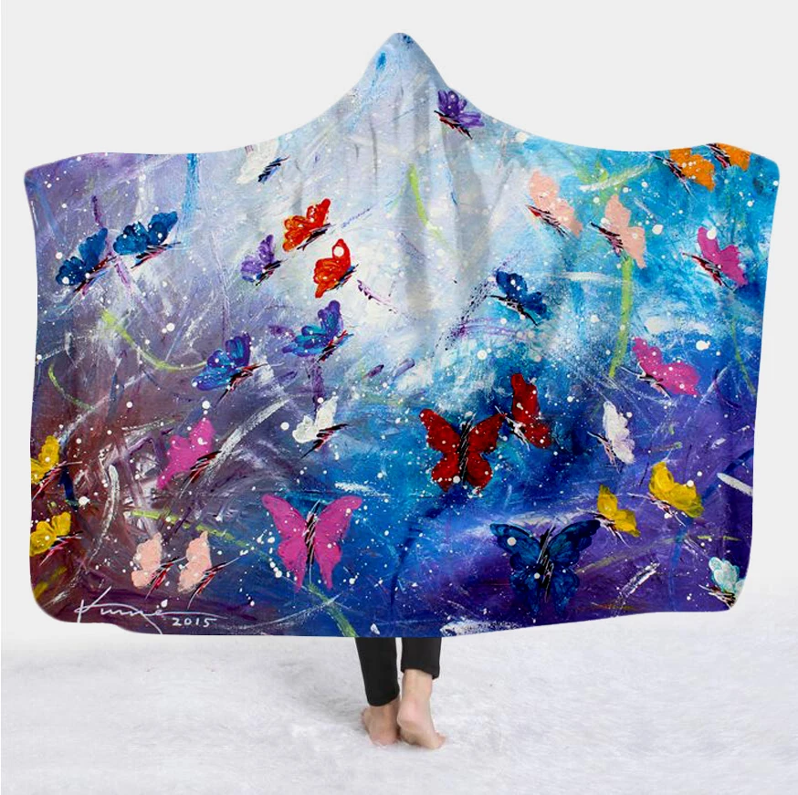 Plstar Cosmos Colorful butterfly insect Blanket Hooded Blanket 3D full print Wearable Blanket Adult men women Blanket style-6
Plstar Cosmos Colorful butterfly insect Blanket Hooded Blanket 3D full print Wearable Blanket Adult men women Blanket style-6