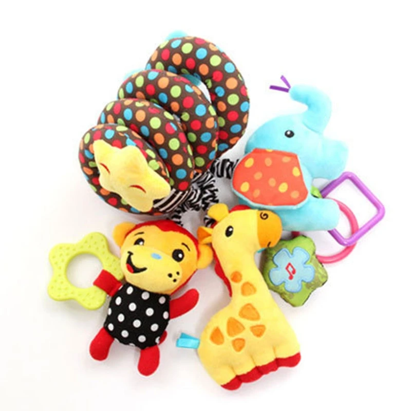 Y3NF Spiral Plush Stroller Bed Bar Toy Rattle Bell Soundable Hanging Plush Crib Bar Ring w/ Teether & Ring Bell for Baby 1M+
Y3NF Spiral Plush Stroller Bed Bar Toy Rattle Bell Soundable Hanging Plush Crib Bar Ring w/ Teether & Ring Bell for Baby 1M+