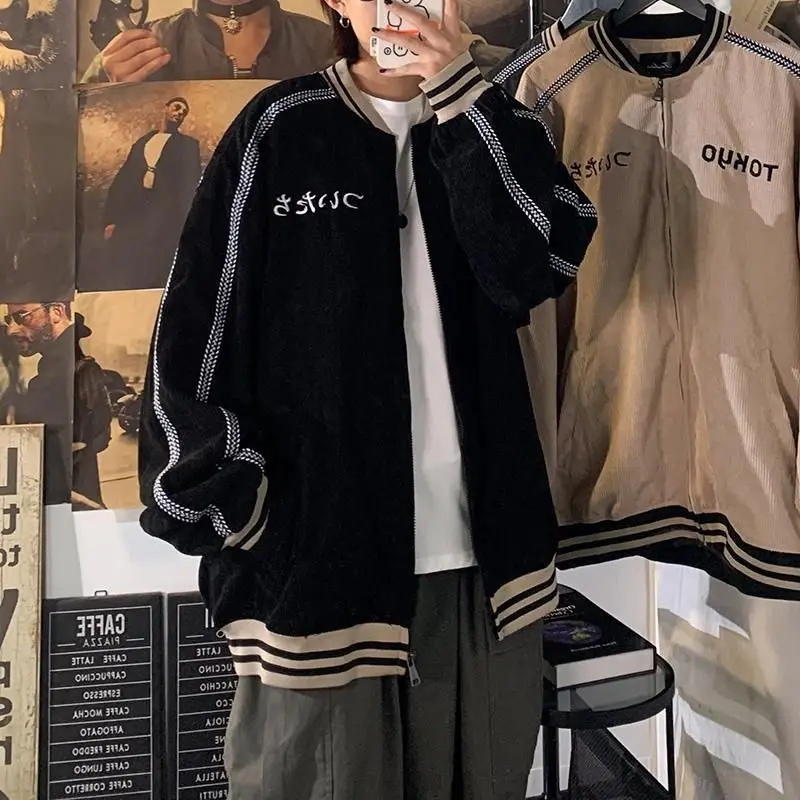 Streetwear Jackets Women Autumn Letter Embroidered Loose Baseball Uniform Couples Hong-Kong Style Trendy All-match Cardigan Coat
Streetwear Jackets Women Autumn Letter Embroidered Loose Baseball Uniform Couples Hong-Kong Style Trendy All-match Cardigan Coat