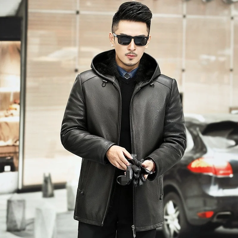 Мужская кожаная куртка, с кожаной подкладкой, с капюшоном из норкового материала, теплая зимняя, на молнии ol, деловая повседневная куртка, ра...
Мужская кожаная куртка, с кожаной подкладкой, с капюшоном из норкового материала, теплая зимняя, на молнии ol, деловая повседневная куртка, ра...