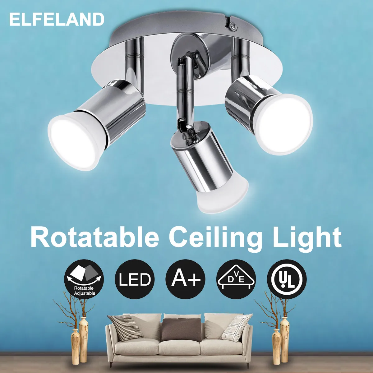 

3 GU10 Heads Modern Ceiling Light Lamp Multiple Rod Dome Night Lamps 100-240V Loft Lamp Home Decor Lighting Holder Fixture