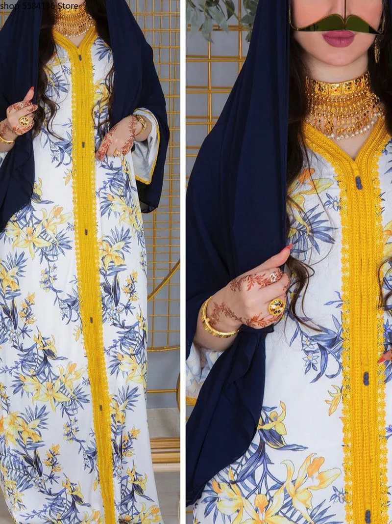 Женское платье макси Дубай Abaya Jalabiya, свободное платье с цветочным принтом и желтой отделкой, мусульманский кафтан, исламский, арабский, туре...
Женское платье макси Дубай Abaya Jalabiya, свободное платье с цветочным принтом и желтой отделкой, мусульманский кафтан, исламский, арабский, туре...