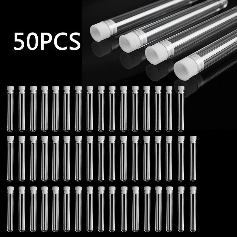 50pcs/pack Plastic Test Tube with Push Caps Transparent Laboratory School Sample Container Supplies 12x100mm
50pcs/pack Plastic Test Tube with Push Caps Transparent Laboratory School Sample Container Supplies 12x100mm