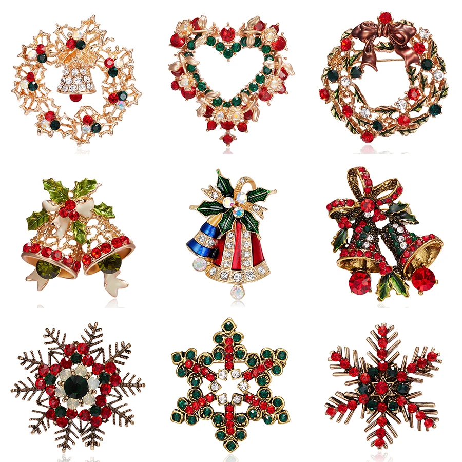 Rinhoo Lovely Xmas Enamel Wreath Jingle Bells Snowflake Star Brooch Pin Christmas Gifts Women Men Brooch Charm Rhinestone Brooch
Rinhoo Lovely Xmas Enamel Wreath Jingle Bells Snowflake Star Brooch Pin Christmas Gifts Women Men Brooch Charm Rhinestone Brooch