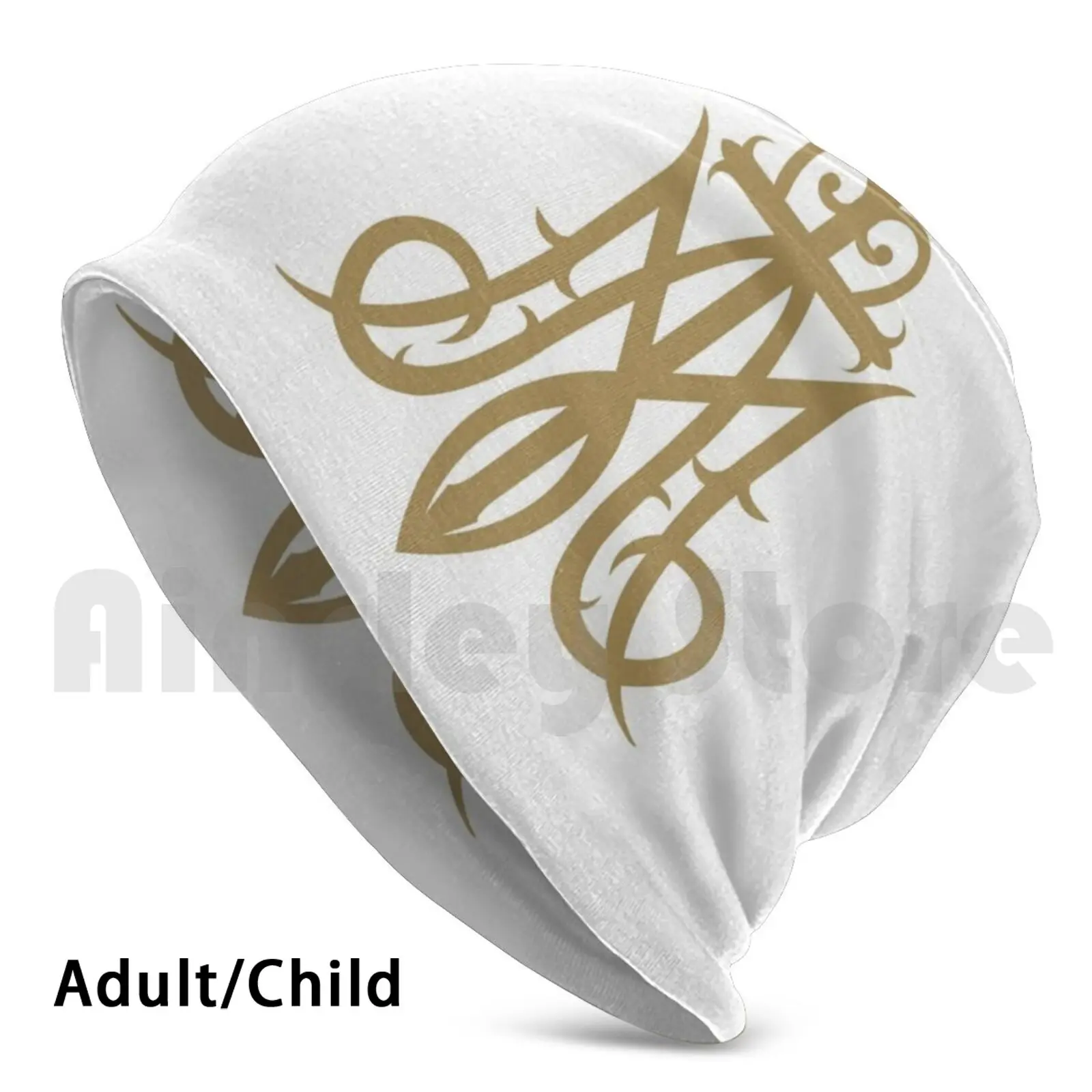 

Virgin Mary Monogram Ave Maria Beanies Pullover Cap Comfortable Ave Maria Catholic Christian Mary Jesus Hail Mary