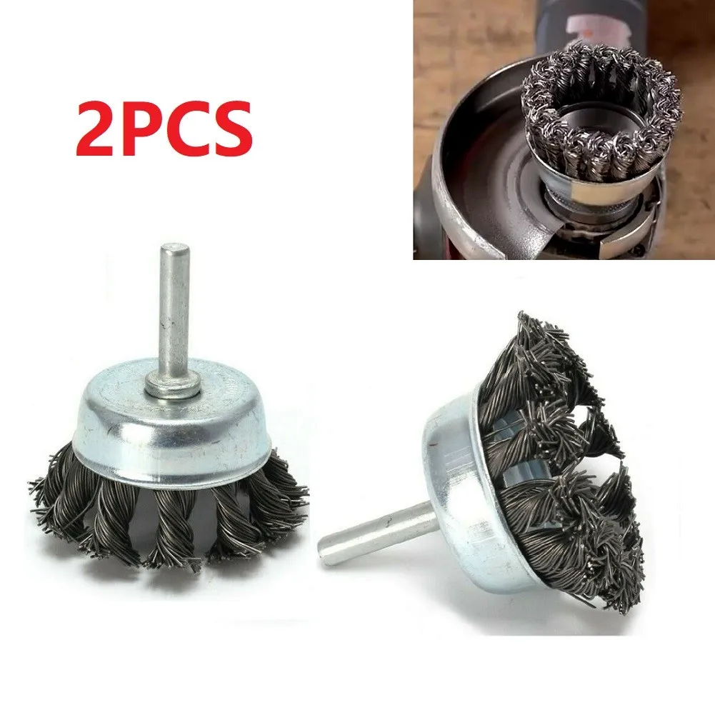 2PCS Steel Rotary Joint Knot Flat Wire Wheel Cup Brush Disk Rust Removal Polishing For Drill Angle Grinder Gadget Rotary Tool
2PCS Steel Rotary Joint Knot Flat Wire Wheel Cup Brush Disk Rust Removal Polishing For Drill Angle Grinder Gadget Rotary Tool