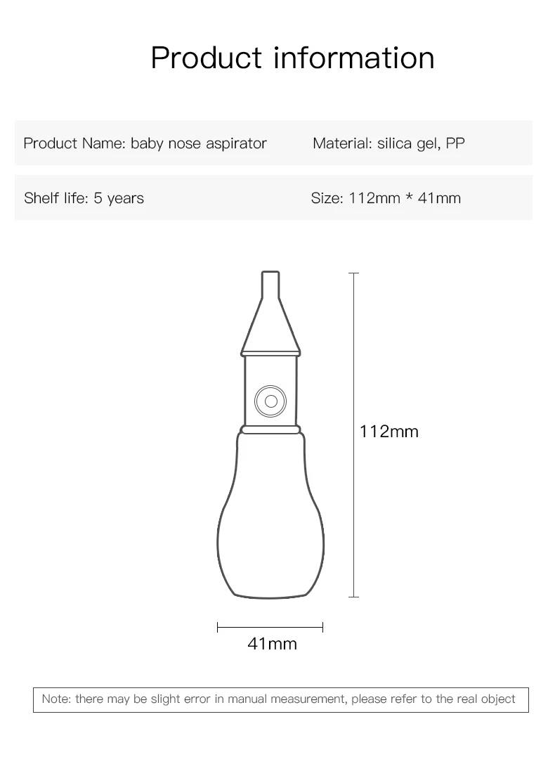 Baby nasal aspirator newborn nasal aspirator cleaner domestic nasal aspirator medical device baby care safety Safe Hygienic 
Baby nasal aspirator newborn nasal aspirator cleaner domestic nasal aspirator medical device baby care safety Safe Hygienic