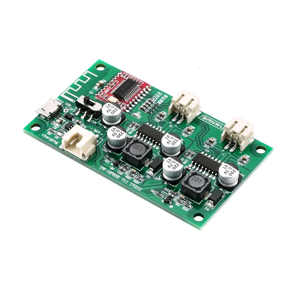 1pcs Power Amplifier Board Speaker Conversion Board 2X6W Rechargeable Lithium Battery With Charge Management Hf69B 
1pcs Power Amplifier Board Speaker Conversion Board 2X6W Rechargeable Lithium Battery With Charge Management Hf69B