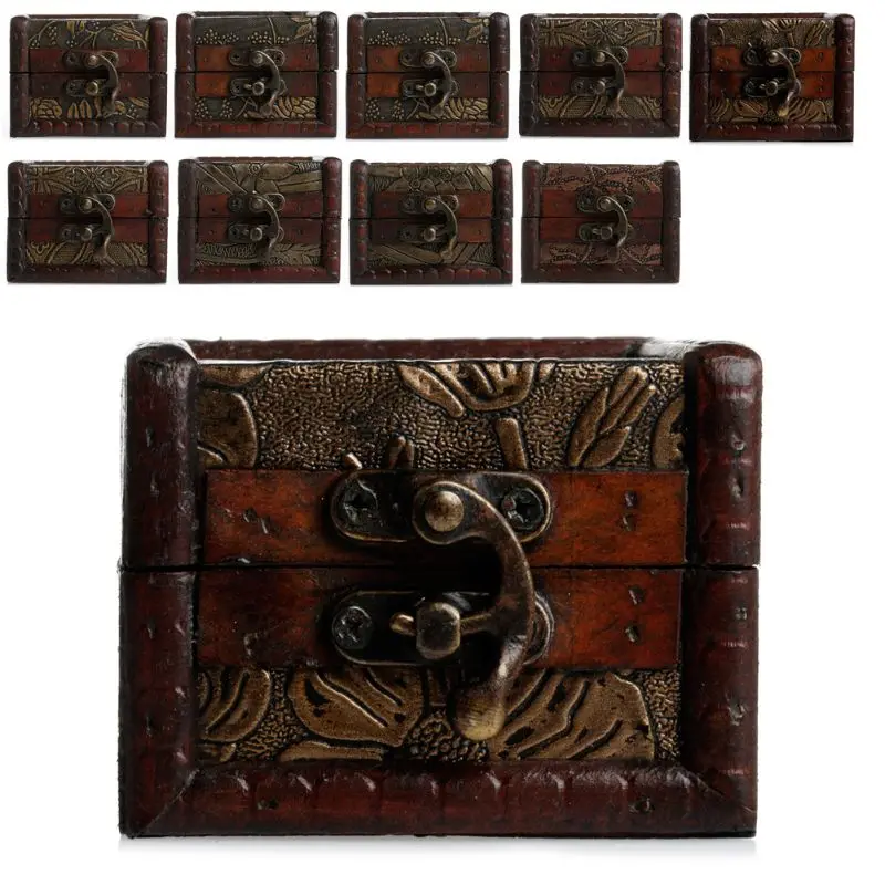 Vintage Small Wooden Lock Jewelry Holder Storage Necklace Bracelet Gift Box Case D0AC
Vintage Small Wooden Lock Jewelry Holder Storage Necklace Bracelet Gift Box Case D0AC