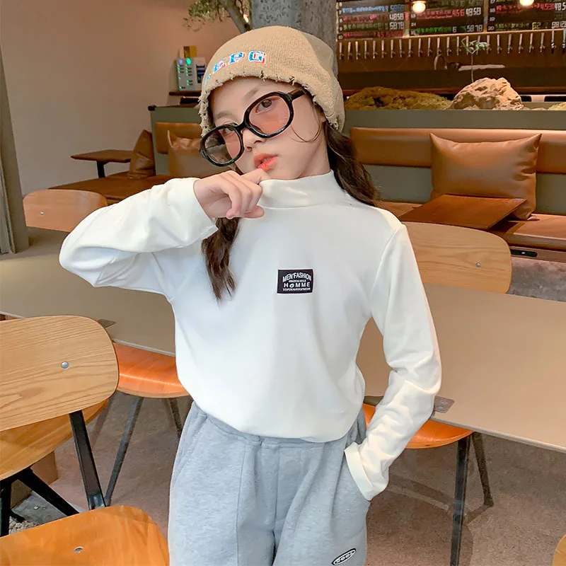 Girls' bottoming shirt autumn winter 2021 new children's high neck top thickened long sleeve inner T-shirt 7-23
Girls' bottoming shirt autumn winter 2021 new children's high neck top thickened long sleeve inner T-shirt 7-23