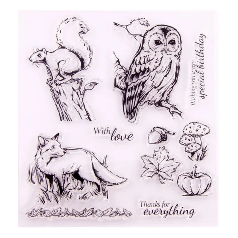 1pc Owl Squirrel Fox Transparent Clear Silicone Stamp Seal DIY Scrapbook Rubber Stamping Coloring Embossing Diary Decor Reusable
1pc Owl Squirrel Fox Transparent Clear Silicone Stamp Seal DIY Scrapbook Rubber Stamping Coloring Embossing Diary Decor Reusable