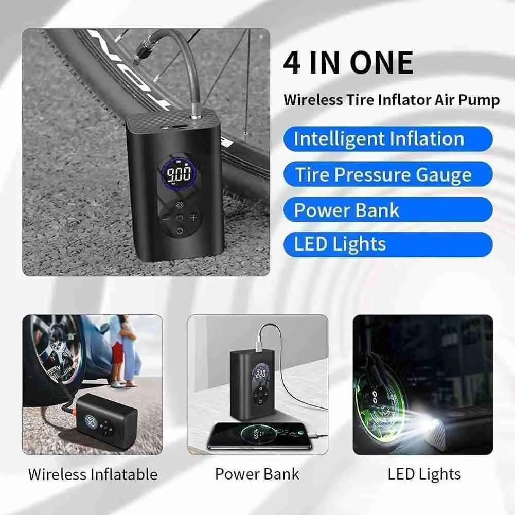 Portable Car Air Pump LED Light Inflatable Tools For Tires Shut-off Motorcycle Tire Auto Monitor Pressure Bicycle Digital B M6D2
Portable Car Air Pump LED Light Inflatable Tools For Tires Shut-off Motorcycle Tire Auto Monitor Pressure Bicycle Digital B M6D2