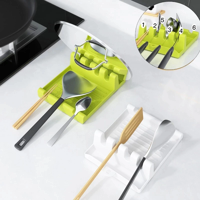 Kitchen Spoon Holders Fork Spatula Rack Organizer Plastic Spoon Rest Chopsticks Holder Non-slip Spoons Pad Kitchen Utensil
Kitchen Spoon Holders Fork Spatula Rack Organizer Plastic Spoon Rest Chopsticks Holder Non-slip Spoons Pad Kitchen Utensil