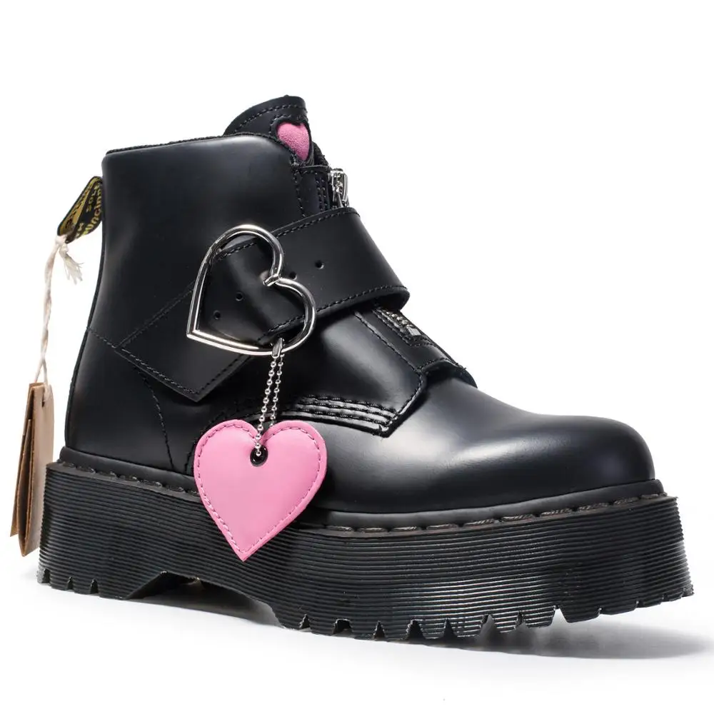 Women Boots Platform Shoes Ankle Boot Winter Autumn Shoes Female Ladies Heart Buckle Female Chunky Heels Leather Gothic Booties
Women Boots Platform Shoes Ankle Boot Winter Autumn Shoes Female Ladies Heart Buckle Female Chunky Heels Leather Gothic Booties