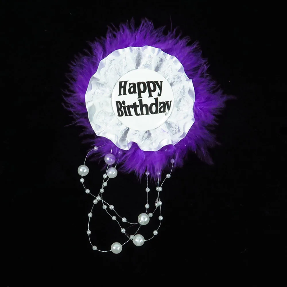 2pcs Happy birthday set refined purple satin ribbon sash feather pearl lace brooch adult celebration for girls princess today
2pcs Happy birthday set refined purple satin ribbon sash feather pearl lace brooch adult celebration for girls princess today