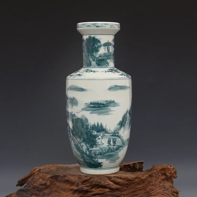 Ландшафтная ваза kangxi year mark Jingdezhen, ваза ручной росписи, античный фарфор
Ландшафтная ваза kangxi year mark Jingdezhen, ваза ручной росписи, античный фарфор
