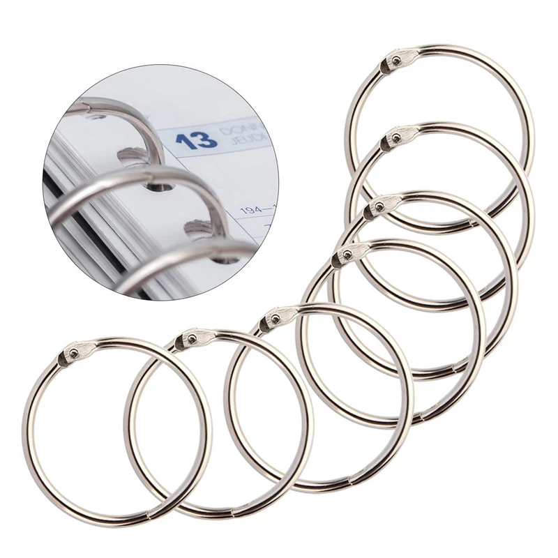 100Pcs Loose Leaf Binder Rings Key Rings Book Rings Binder Rings for Scrapbook/Album/Craft
100Pcs Loose Leaf Binder Rings Key Rings Book Rings Binder Rings for Scrapbook/Album/Craft