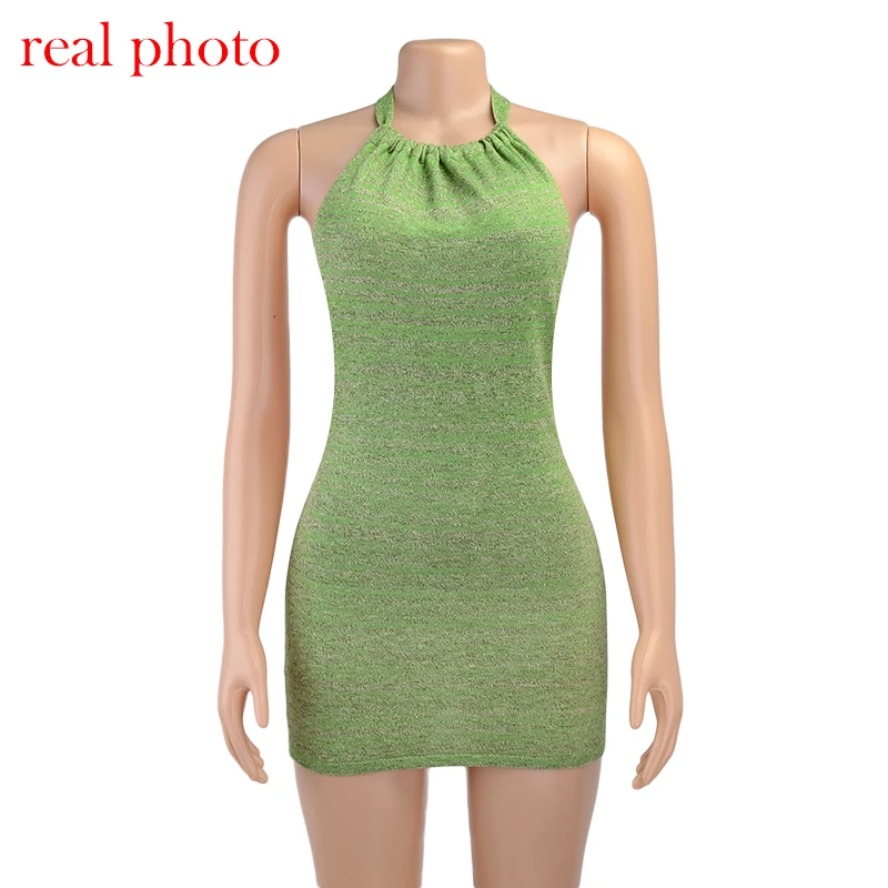 2021 Summer Halter Sexy Backless Mini Dresses Bodycon Skinny Club Party Sleeveless Knitted Dress Fall Streetwear Beach Holiday
2021 Summer Halter Sexy Backless Mini Dresses Bodycon Skinny Club Party Sleeveless Knitted Dress Fall Streetwear Beach Holiday