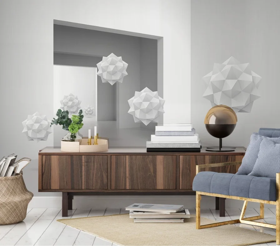 Custom 3d solid geometry round ball building space TV sofa background wallpaper mural
Custom 3d solid geometry round ball building space TV sofa background wallpaper mural