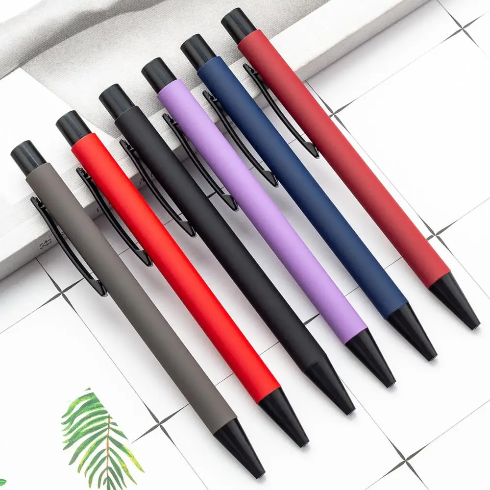 

Metal Ballpoint Pen Multicolor Push Pen Aluminum Rod Oily Ballpoint Pen Advertising Promotion Gift Pen