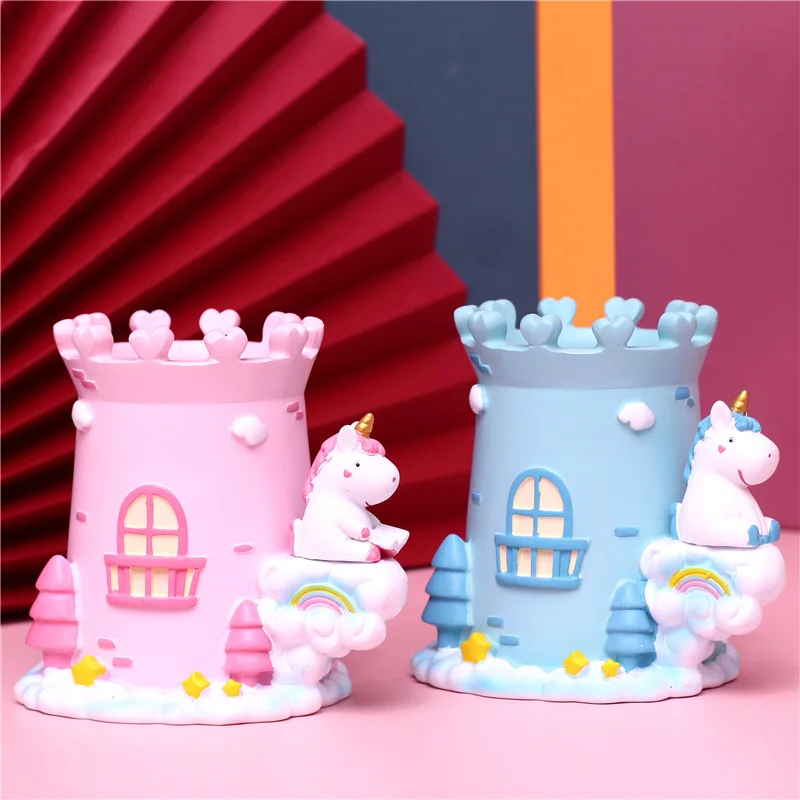 Kawaii Unicorn Castle Multifunctional Desktop Organizer Pen Holder Makeup Brush Holder School Stationery Office Desk Ornaments
Kawaii Unicorn Castle Multifunctional Desktop Organizer Pen Holder Makeup Brush Holder School Stationery Office Desk Ornaments