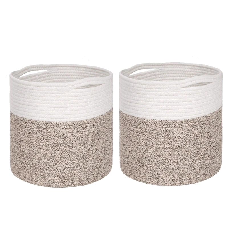 2Pcs Cotton Rope Plant Baskets,Woven Storage Basket Planter And Flower Pot,Modern Farmhouse Home Decor,11.8X11.8Inch
2Pcs Cotton Rope Plant Baskets,Woven Storage Basket Planter And Flower Pot,Modern Farmhouse Home Decor,11.8X11.8Inch