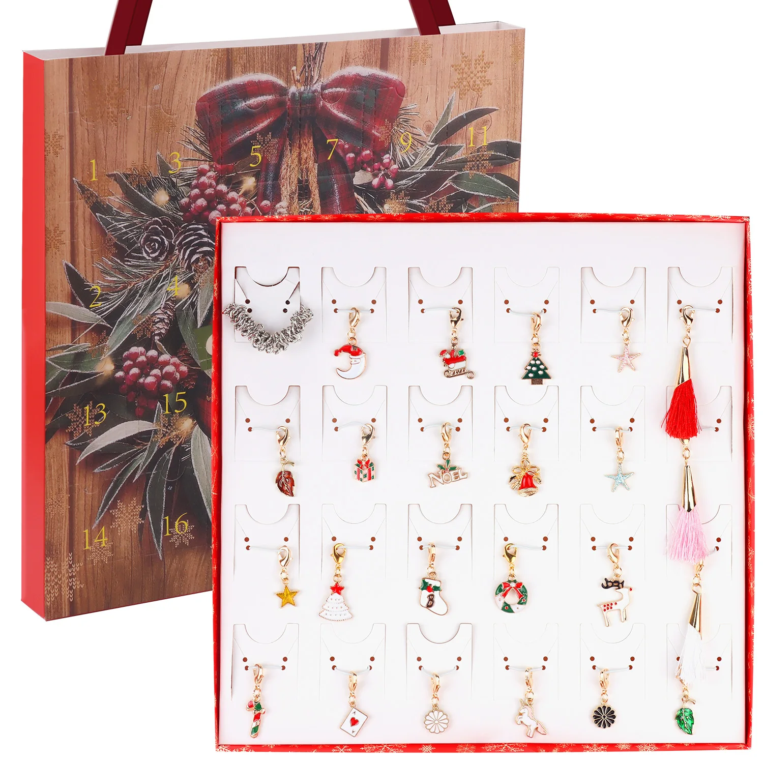 Новогодний календарь с обратным отсчётом, 24 дня, браслет «сделай сам», ожерелье, серьги, ювелирные изделия, сумочка, набор для девочек, подар...
Новогодний календарь с обратным отсчётом, 24 дня, браслет «сделай сам», ожерелье, серьги, ювелирные изделия, сумочка, набор для девочек, подар...