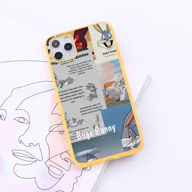 Bugs Bunny Funny cute Cartoon luxury Phone Case funda Candy Color for iPhone 6 7 8 11 12 s mini pro X XS XR MAX Plus 
Bugs Bunny Funny cute Cartoon luxury Phone Case funda Candy Color for iPhone 6 7 8 11 12 s mini pro X XS XR MAX Plus