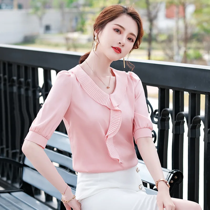 shirt Professional chiffon suit women's spring and summer fashion professional dress temperament pack hip skirt two piece
shirt Professional chiffon suit women's spring and summer fashion professional dress temperament pack hip skirt two piece