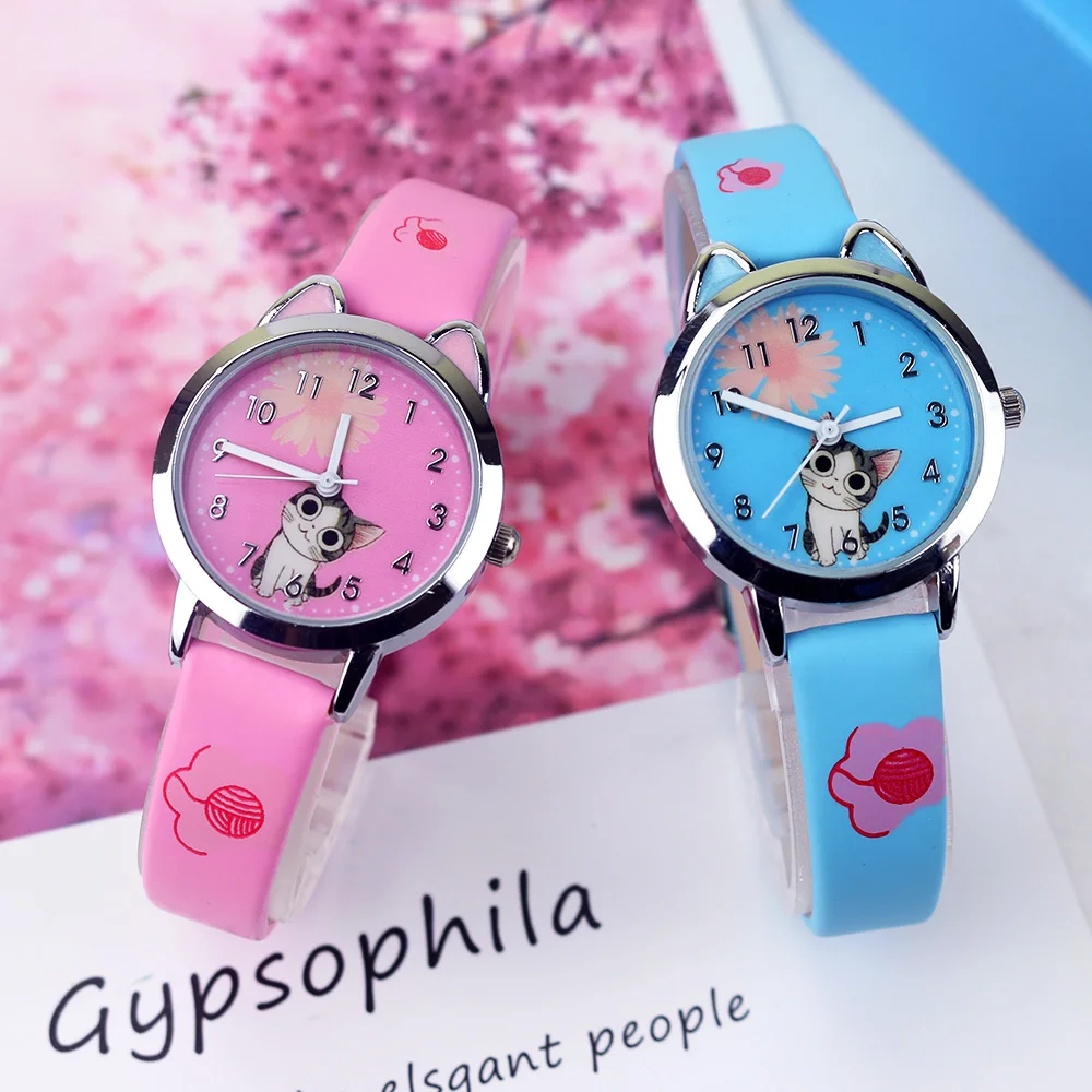 Fashion Cute Cheese Cat Pattern Kids Watches with Bracelet Quartz Analog Girls Watches Children Ladies Clock Gift Relogio
Fashion Cute Cheese Cat Pattern Kids Watches with Bracelet Quartz Analog Girls Watches Children Ladies Clock Gift Relogio