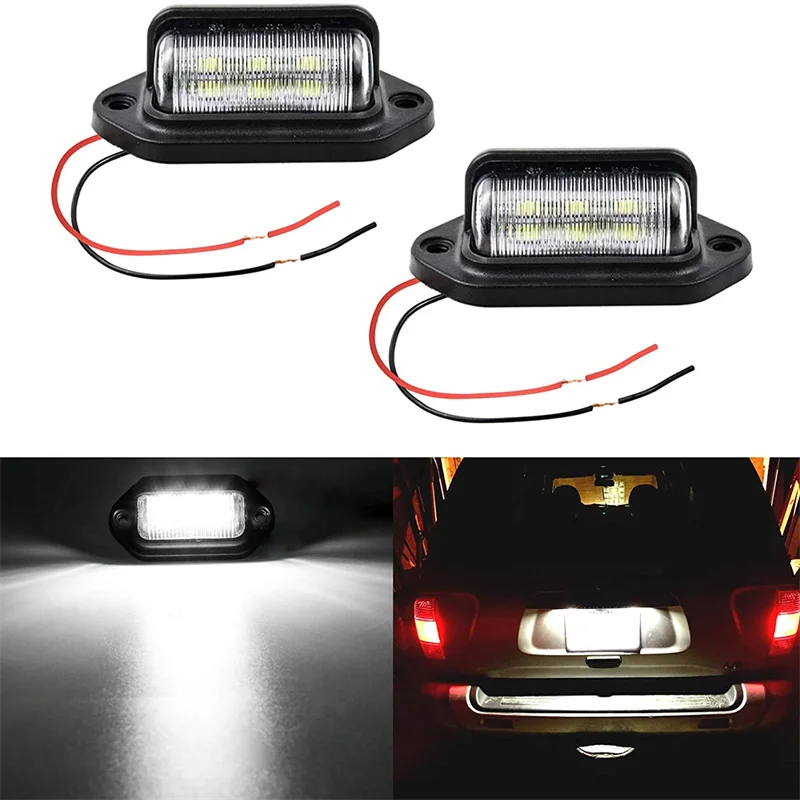 2Pc 6LED Car License Plate Lights Boat Truck Trailer Step Lamp Car Accessories 12V Replacement Signal Light for Trailer Van Boat
2Pc 6LED Car License Plate Lights Boat Truck Trailer Step Lamp Car Accessories 12V Replacement Signal Light for Trailer Van Boat