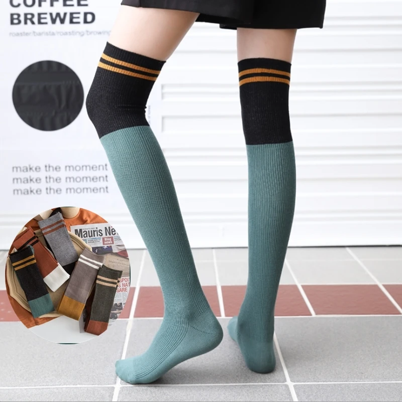 New Cotton Medias Striped Overknee Socks Women Black Thigh High Socks White High Stockings Knee Socks Girls Ladies Long Socks
New Cotton Medias Striped Overknee Socks Women Black Thigh High Socks White High Stockings Knee Socks Girls Ladies Long Socks