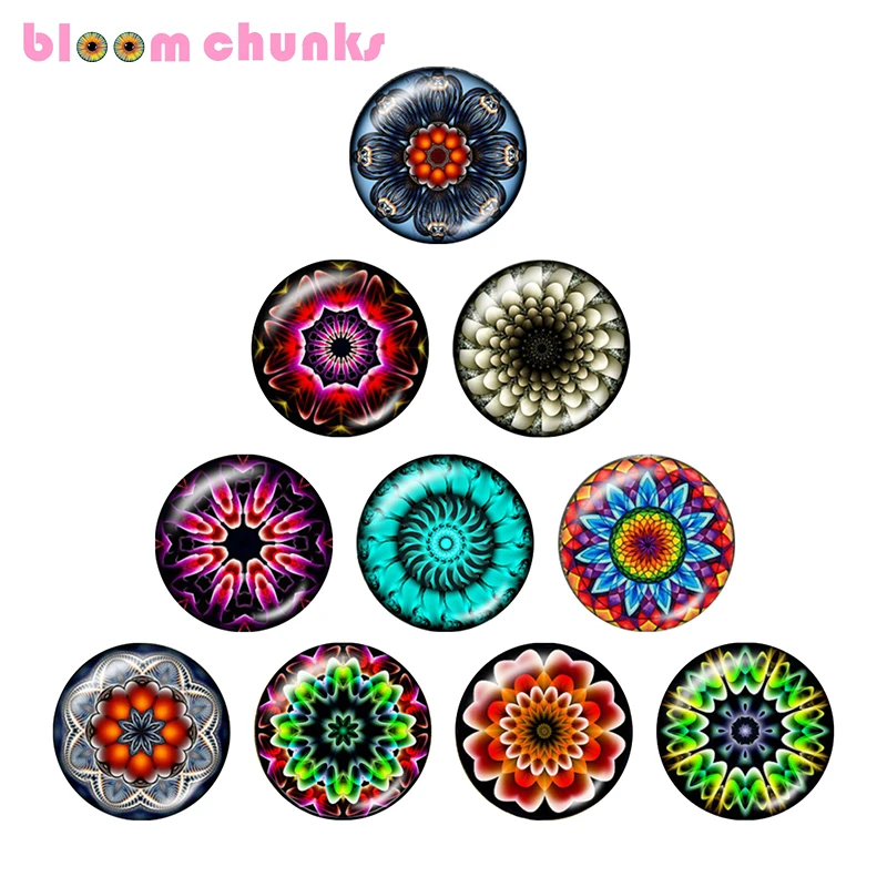 Mandala Flower 12mm/18mm/20mm/25mm Round glass cabochon flat back Making snap button jewelry S3633
Mandala Flower 12mm/18mm/20mm/25mm Round glass cabochon flat back Making snap button jewelry S3633