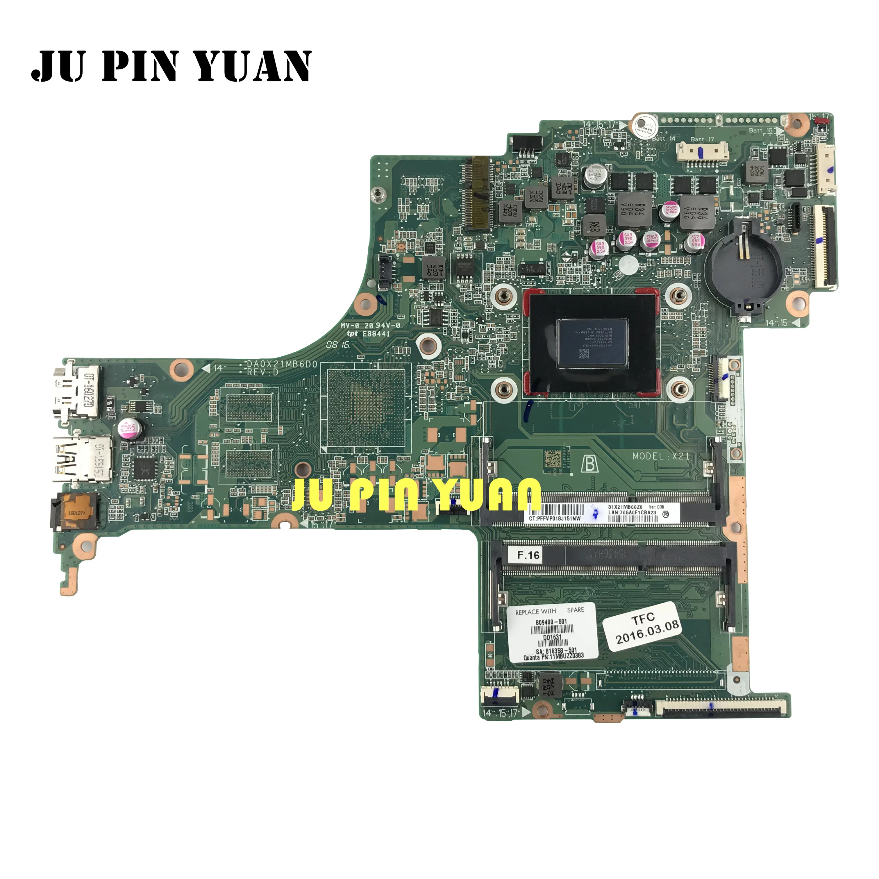 Материнская плата для HP Pavilion 17-G 17-G121WM 809400-001 501-809400 | Компьютеры и офис