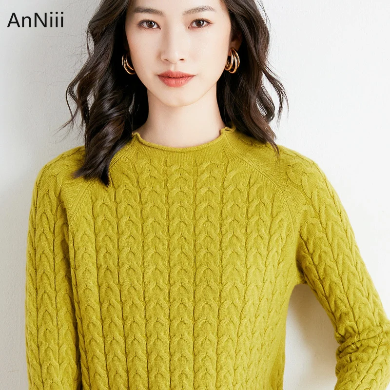 Knitted Woman Weave Pattern Arrow Solid Loose-fitting Mock Neck Sweaters Blouse Oversized Pullover Female 2021 Winter Clothes
Knitted Woman Weave Pattern Arrow Solid Loose-fitting Mock Neck Sweaters Blouse Oversized Pullover Female 2021 Winter Clothes