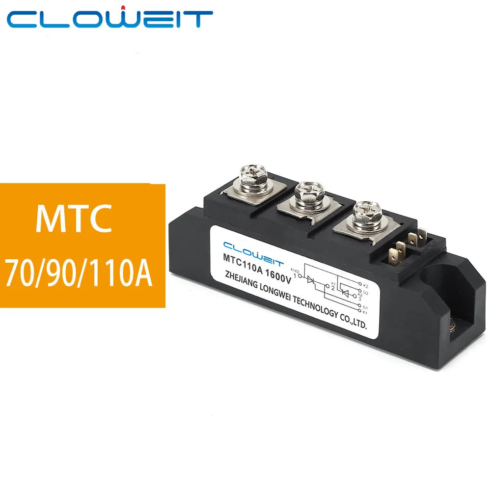 Cloweit Diode Rectifier Semiconductor Module Motor Relay MDC 70A 90A 110A 1600VDC 201F 94Lx25Wx39H
Cloweit Diode Rectifier Semiconductor Module Motor Relay MDC 70A 90A 110A 1600VDC 201F 94Lx25Wx39H