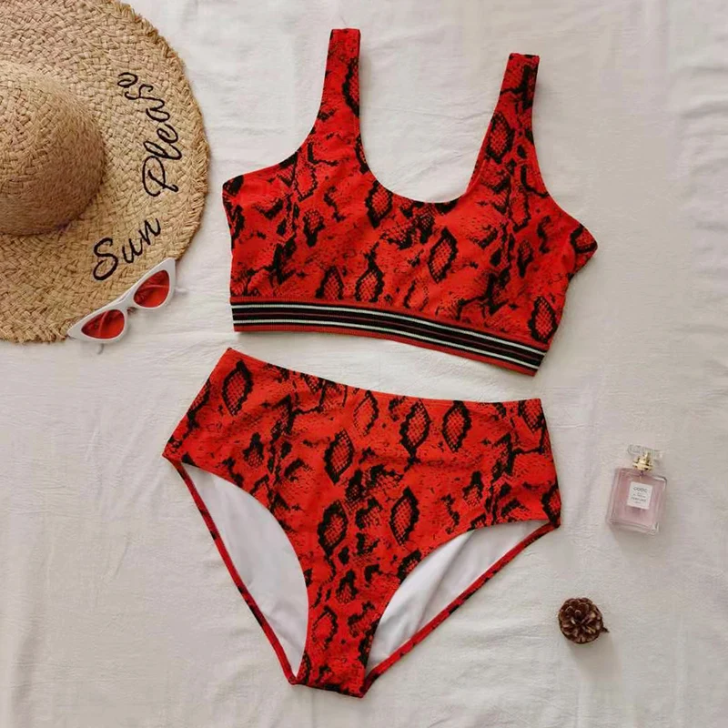 2021 Sexy Bikini Set Two Piece Swimsuit Women Plus Size Snake Skin Print Red High Waist Big Ladies Bathing Suit Monokini 4XL
2021 Sexy Bikini Set Two Piece Swimsuit Women Plus Size Snake Skin Print Red High Waist Big Ladies Bathing Suit Monokini 4XL
